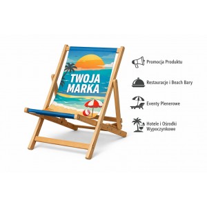 Leżak drewniany z nadrukiem...